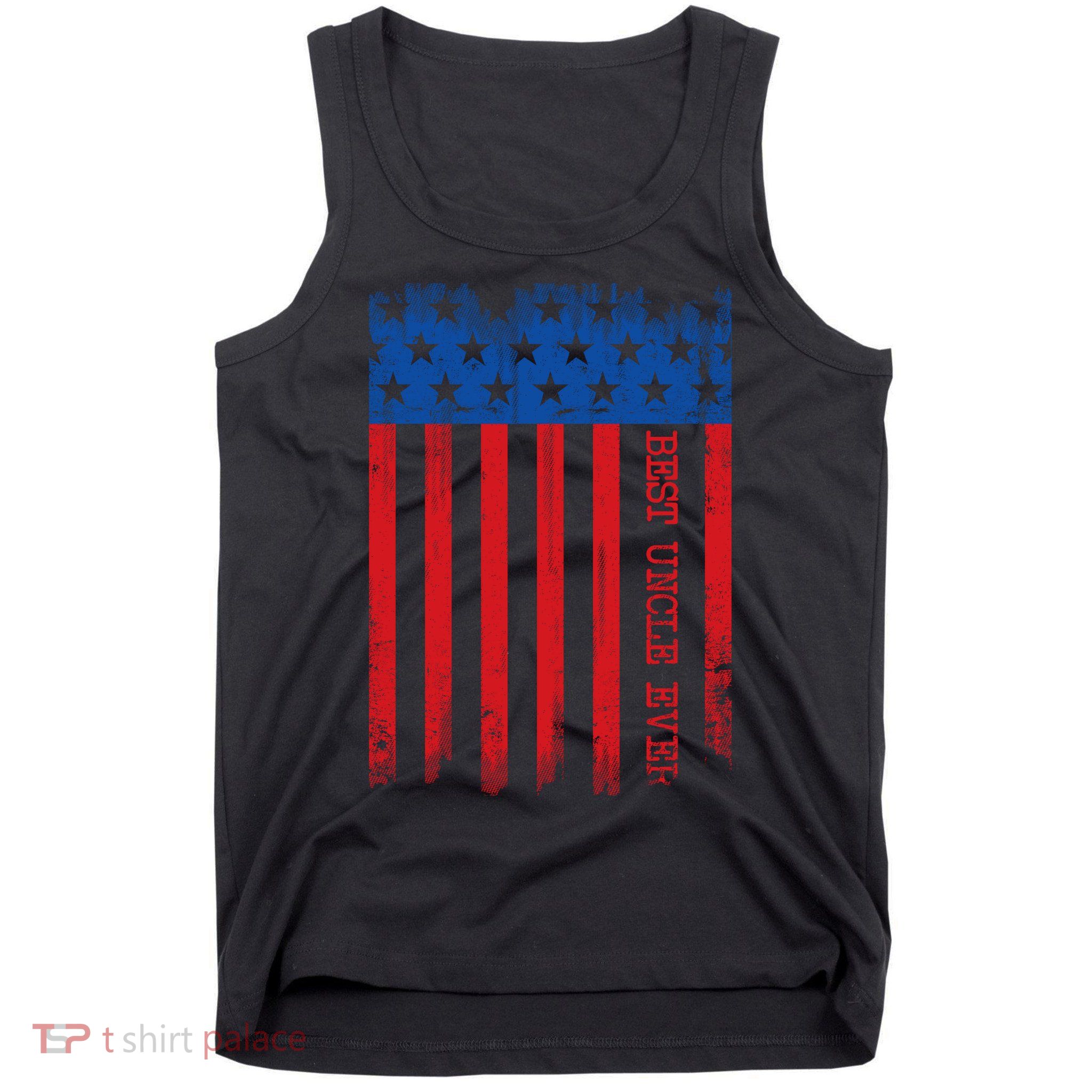 Best Uncle In America Flag Tank Top