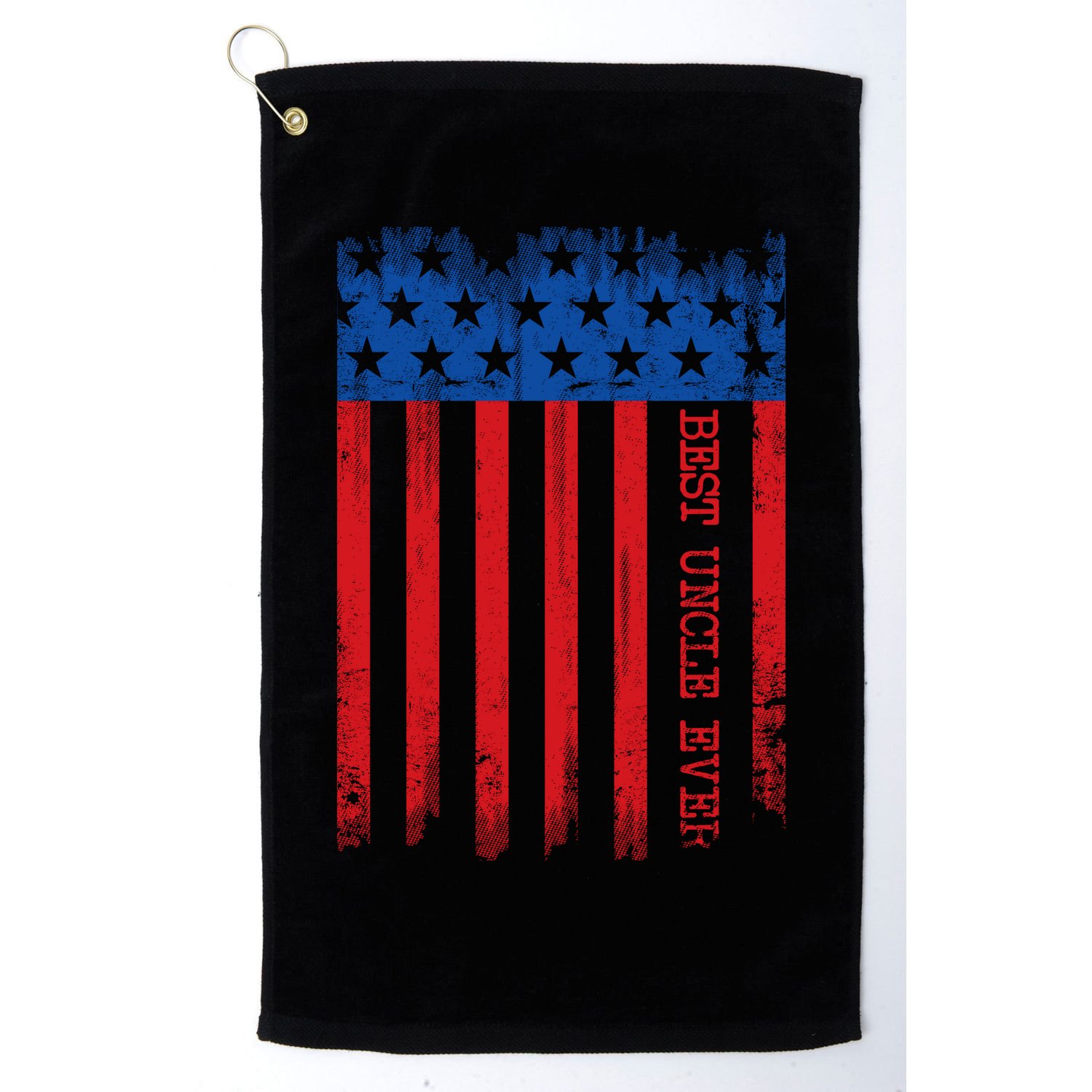 Best Uncle In America Flag Golf Towel