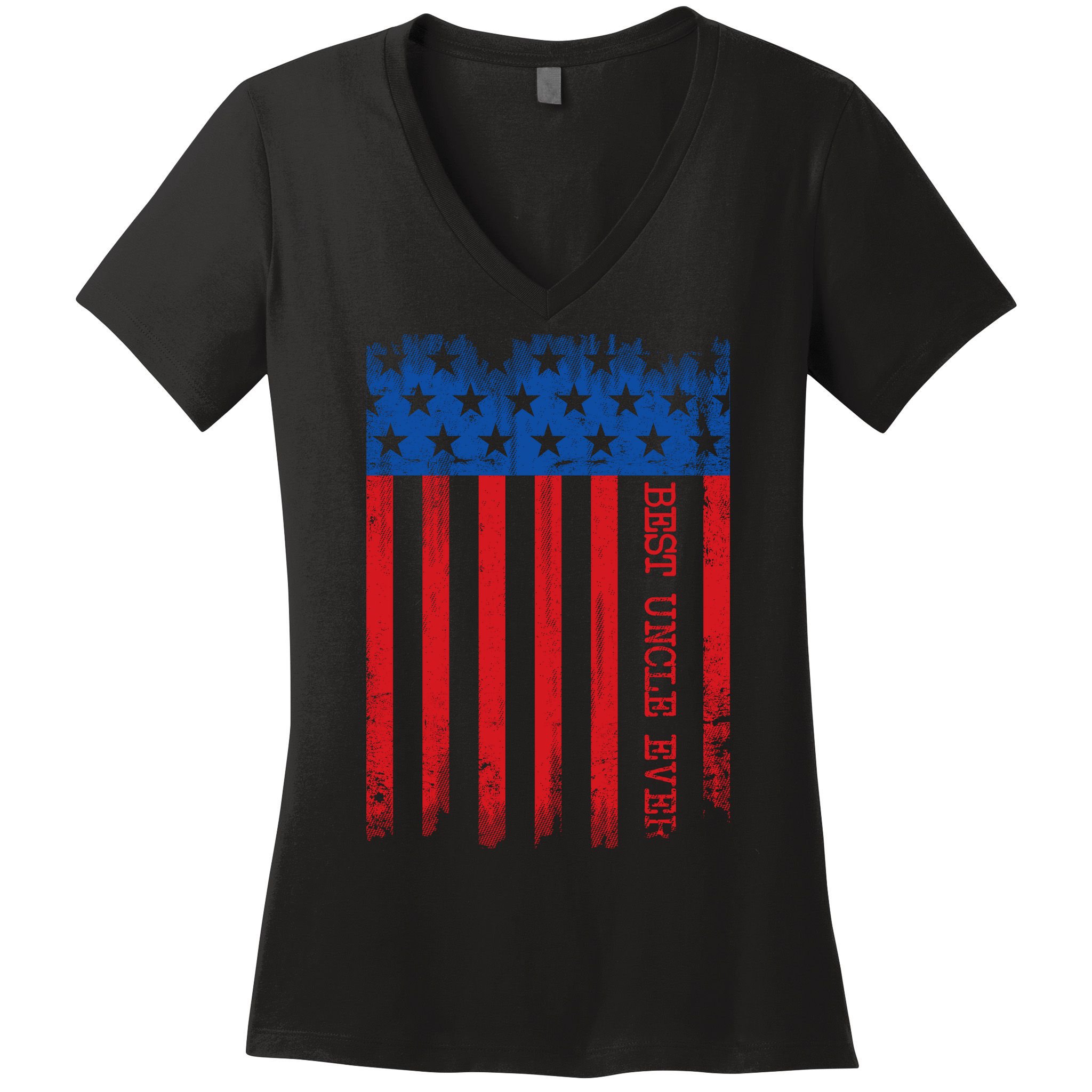 Best Uncle In America Flag Women's V-Neck T-Shirt