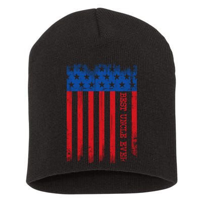 Best Uncle In America Flag Short Acrylic Beanie