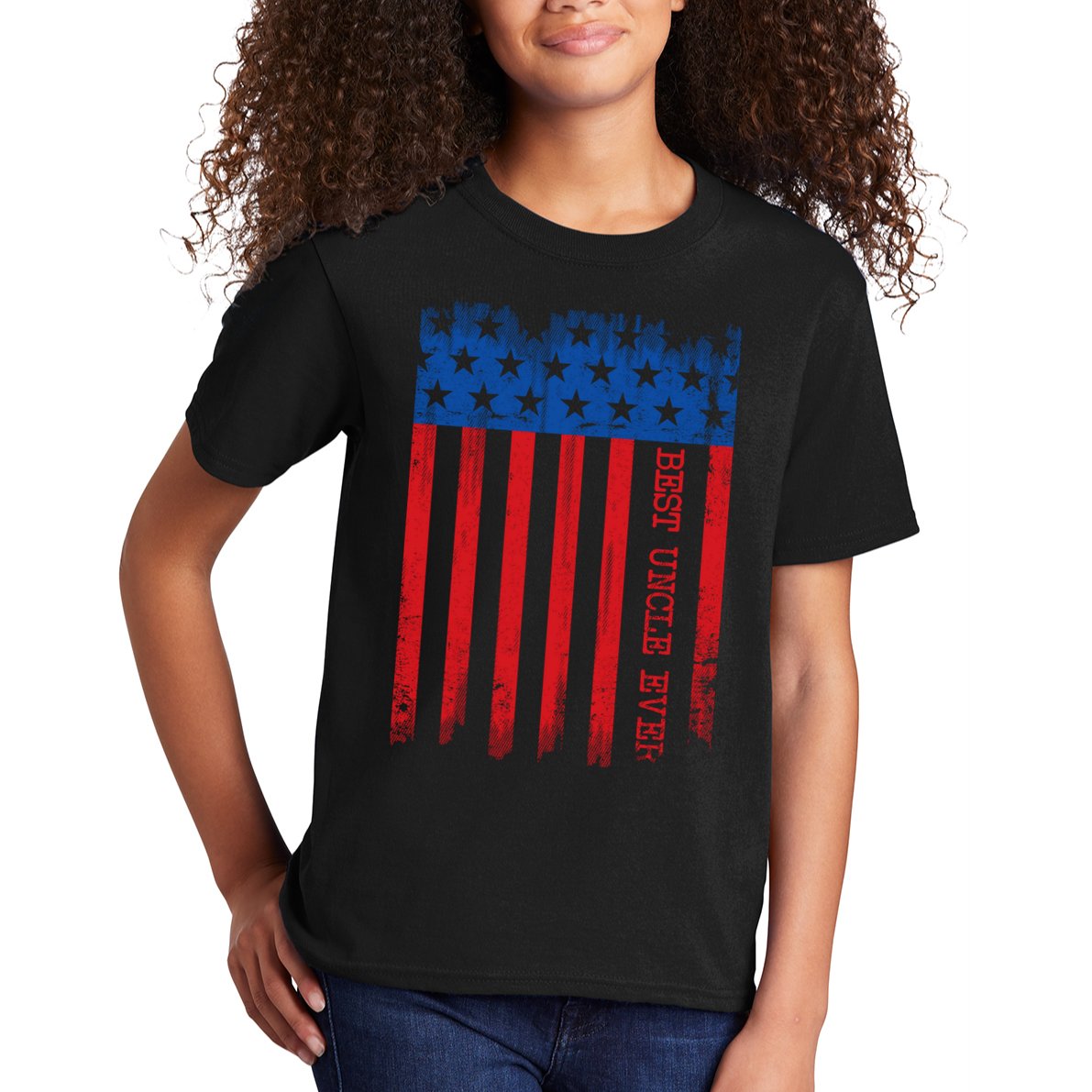 Best Uncle In America Flag Kids T-Shirt