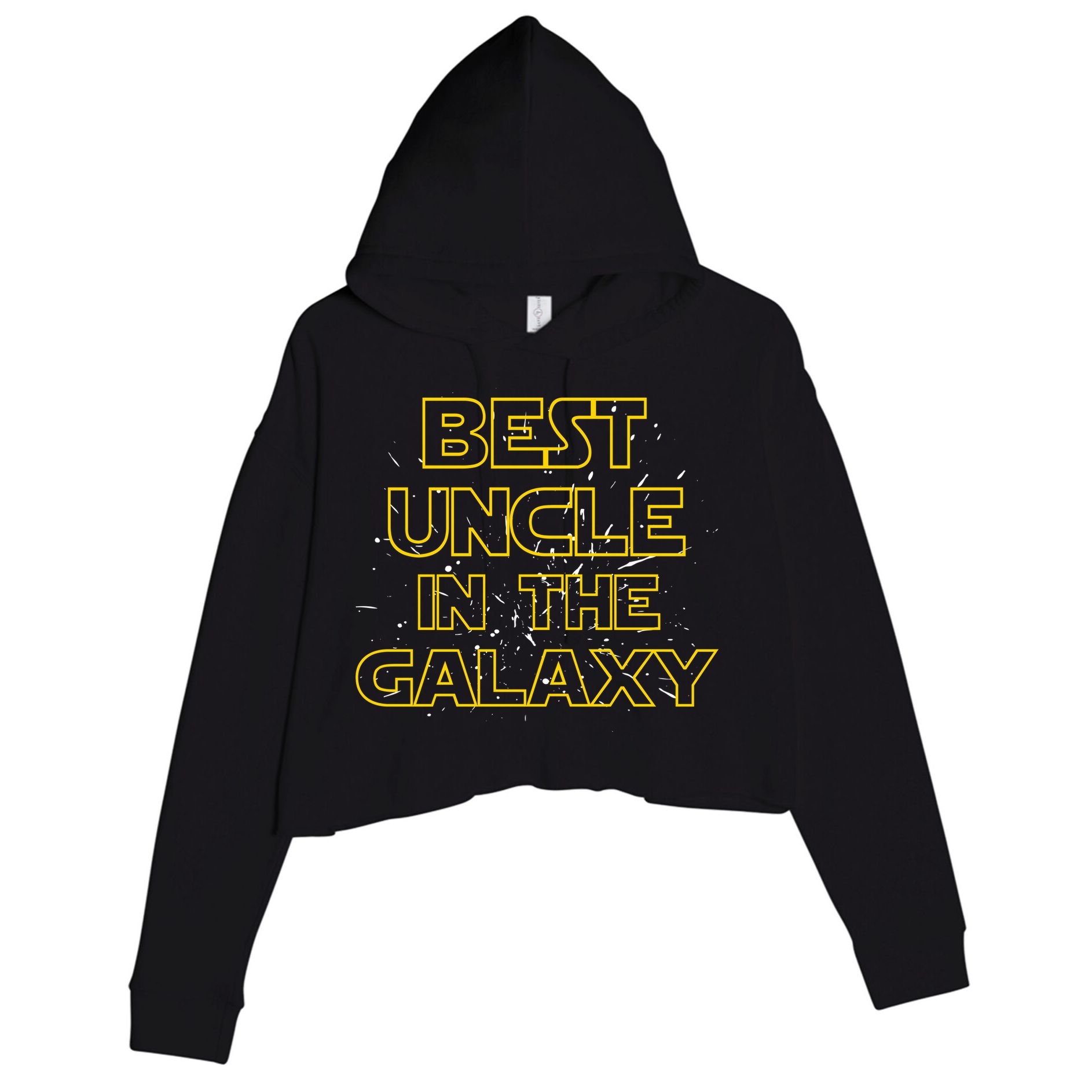 Best Uncle In The Galaxy Crop Fleece Hoodie