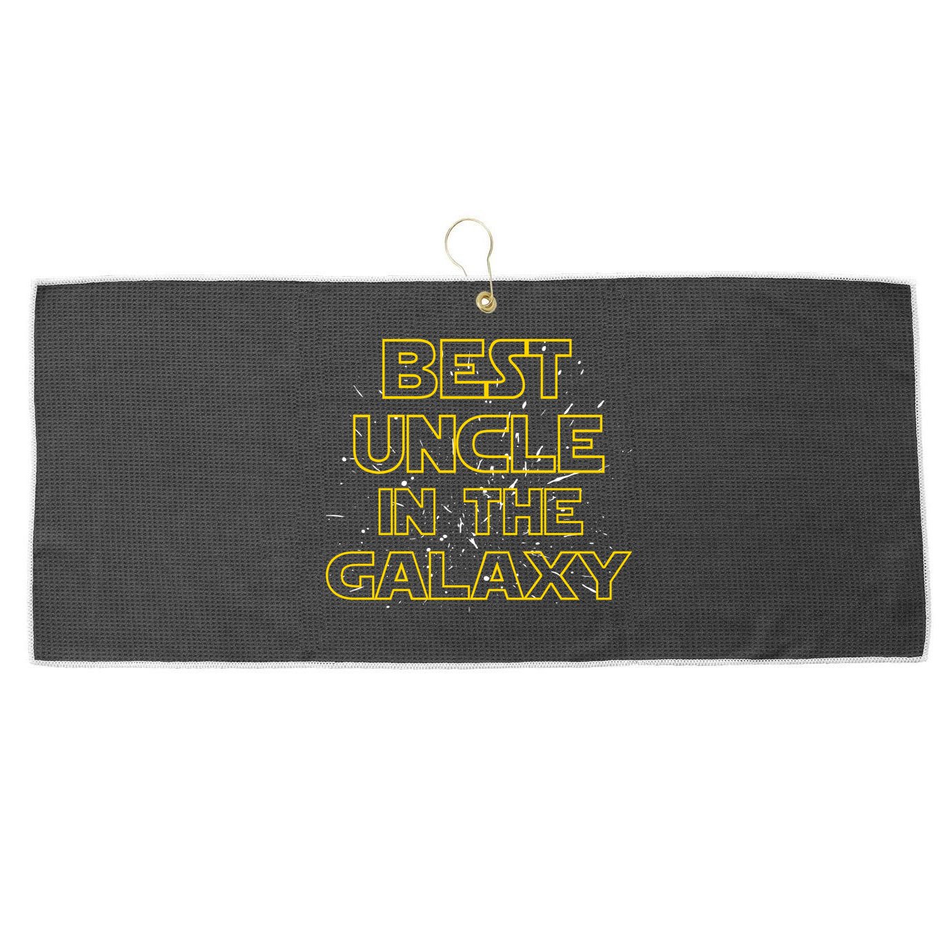 Best Uncle In The Galaxy Large Microfiber Waffle Golf Towel