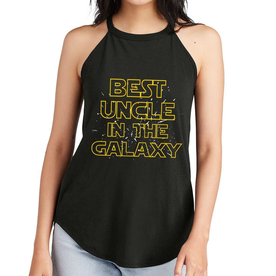 Best Uncle In The Galaxy Women's Perfect Tri Rocker Tank