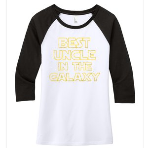 Best Uncle In The Galaxy Women's Tri-Blend 3/4-Sleeve Raglan Shirt