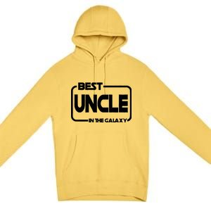 Best Uncle In The Galaxy Funny Premium Pullover Hoodie