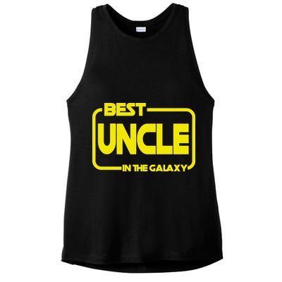 Best Uncle In The Galaxy Funny Ladies PosiCharge Tri-Blend Wicking Tank