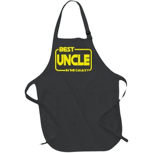 Best Uncle In The Galaxy Funny Full-Length Apron With Pockets