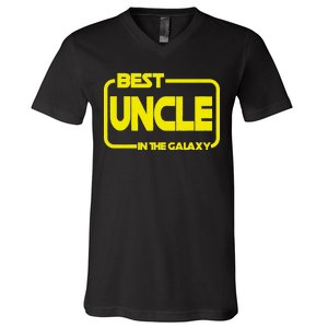 Best Uncle In The Galaxy Funny V-Neck T-Shirt