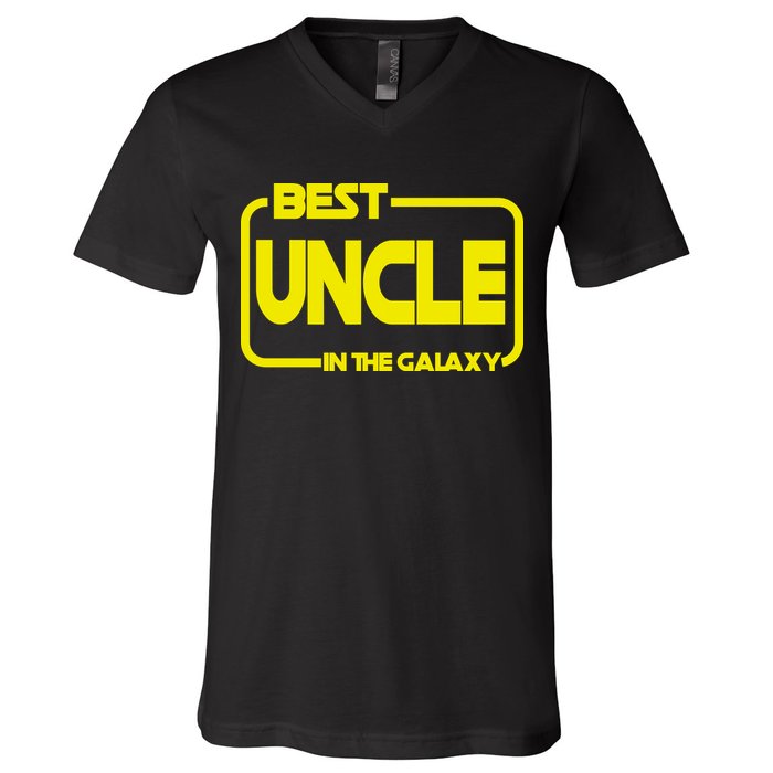 Best Uncle In The Galaxy Funny V-Neck T-Shirt