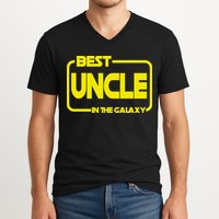 Best Uncle In The Galaxy Funny V-Neck T-Shirt