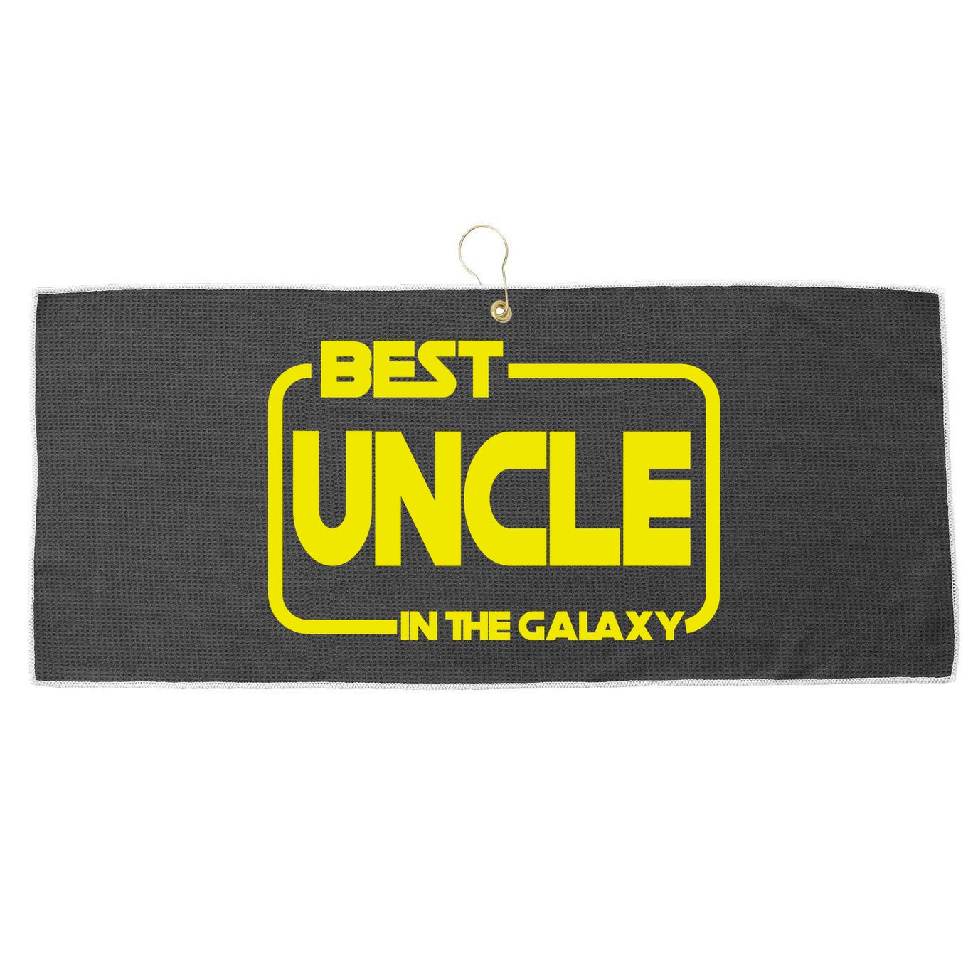 Best Uncle In The Galaxy Funny Large Microfiber Waffle Golf Towel
