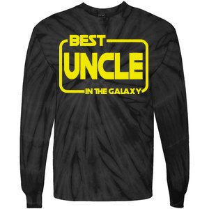 Best Uncle In The Galaxy Funny Tie-Dye Long Sleeve Shirt