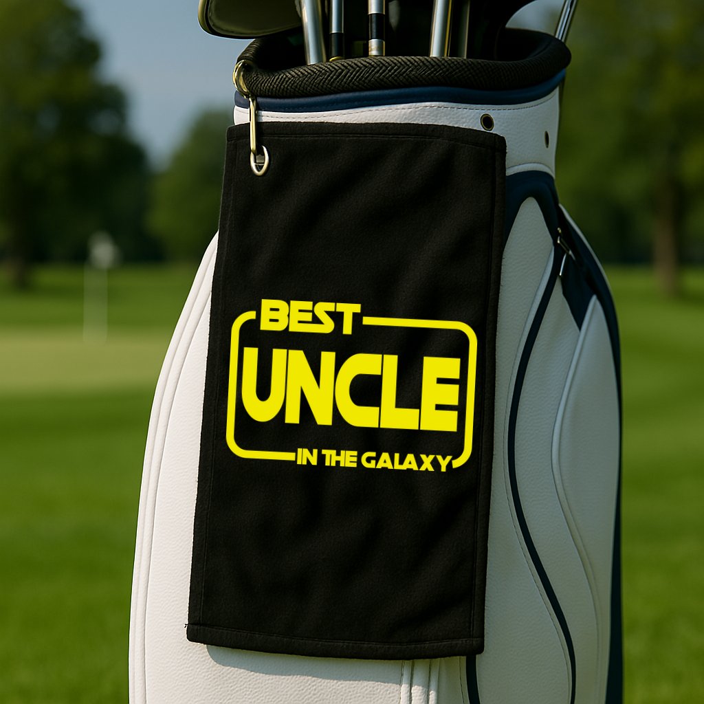 Best Uncle In The Galaxy Funny Golf Towel