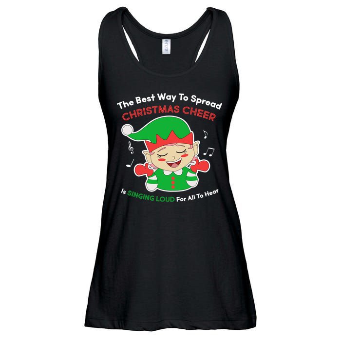 Best Way To Spread Christmas Cheer Is Singing Out Loud Ladies Essential Flowy Tank