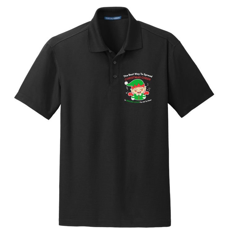 Best Way To Spread Christmas Cheer Is Singing Out Loud Dry Zone Grid Polo