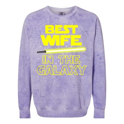 Best Wife In The Galaxy Colorblast Crewneck Sweatshirt