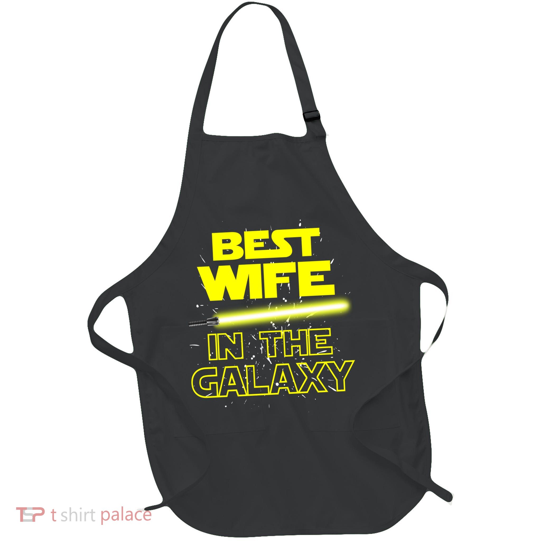 Best Wife In The Galaxy Full-Length Apron With Pockets
