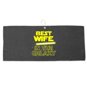 Best Wife In The Galaxy Large Microfiber Waffle Golf Towel