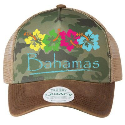 Bahamas Exotic Tropical Beach And Vacation Vintage Print Legacy Tie Dye Trucker Hat