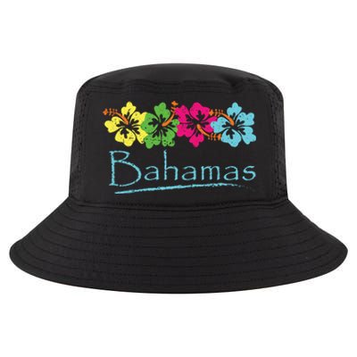 Bahamas Exotic Tropical Beach And Vacation Vintage Print Cool Comfort Performance Bucket Hat