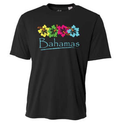 Bahamas Exotic Tropical Beach And Vacation Vintage Print Cooling Performance Crew T-Shirt