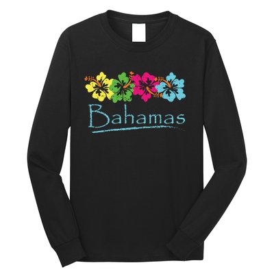 Bahamas Exotic Tropical Beach And Vacation Vintage Print Long Sleeve Shirt