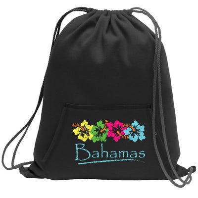 Bahamas Exotic Tropical Beach And Vacation Vintage Print Sweatshirt Cinch Pack Bag