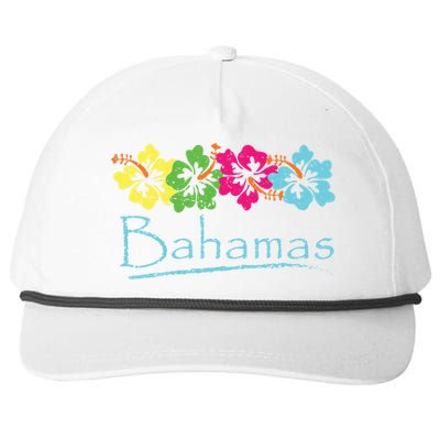 Bahamas Exotic Tropical Beach And Vacation Vintage Print Snapback Five-Panel Rope Hat