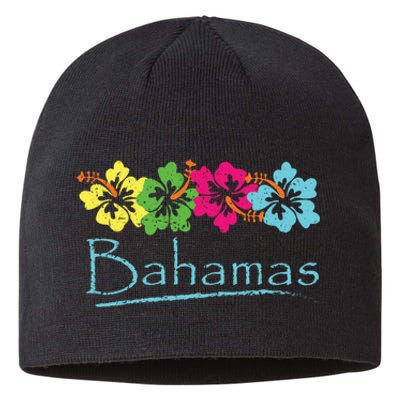 Bahamas Exotic Tropical Beach And Vacation Vintage Print Sustainable Beanie