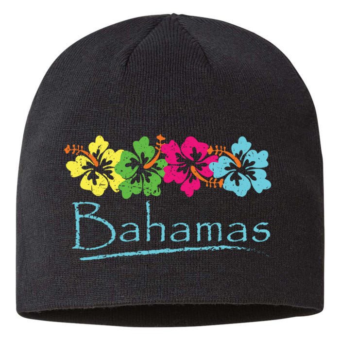 Bahamas Exotic Tropical Beach And Vacation Vintage Print Sustainable Beanie