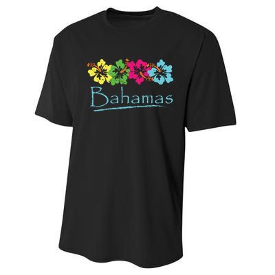 Bahamas Exotic Tropical Beach And Vacation Vintage Print Performance Sprint T-Shirt