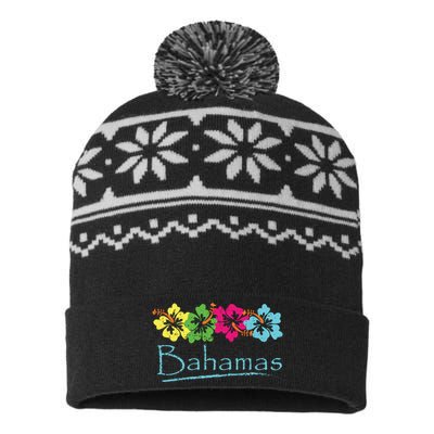 Bahamas Exotic Tropical Beach And Vacation Vintage Print USA-Made Snowflake Beanie