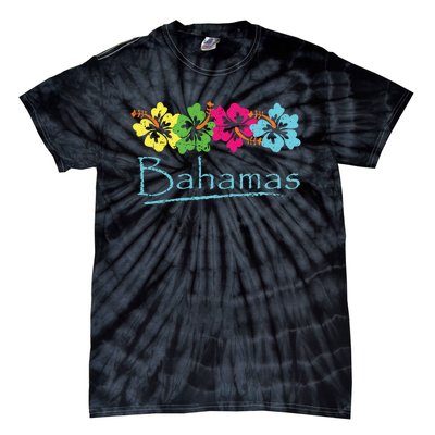 Bahamas Exotic Tropical Beach And Vacation Vintage Print Tie-Dye T-Shirt