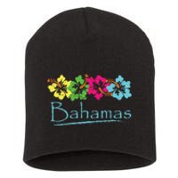 Bahamas Exotic Tropical Beach And Vacation Vintage Print Short Acrylic Beanie