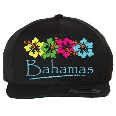 Bahamas Exotic Tropical Beach And Vacation Vintage Print Wool Snapback Cap