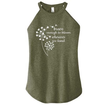 Brave Enough To Bloom Month US Army Veteran Women’s Perfect Tri Rocker Tank