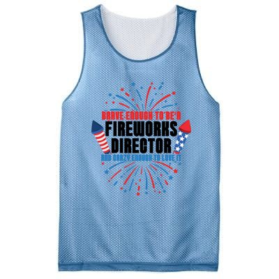 Brave Enough To Be A Fireworks Director 4th Of July Cute Gift Mesh Reversible Basketball Jersey Tank