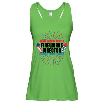 Brave Enough To Be A Fireworks Director 4th Of July Cute Gift Ladies Essential Flowy Tank