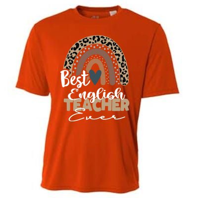 Best English Teacher Ever Boho Rainbow Teacher Appreciation Cute Gift Cooling Performance Crew T-Shirt