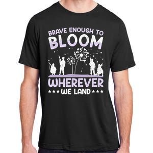 Brave Enough To Bloom Purple Up Military Month Great Gift Adult ChromaSoft Performance T-Shirt