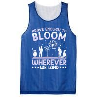 Brave Enough To Bloom Purple Up Military Month Great Gift Mesh Reversible Basketball Jersey Tank