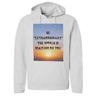 Be Extraordinary The World Is Waiting On You Performance Fleece Hoodie