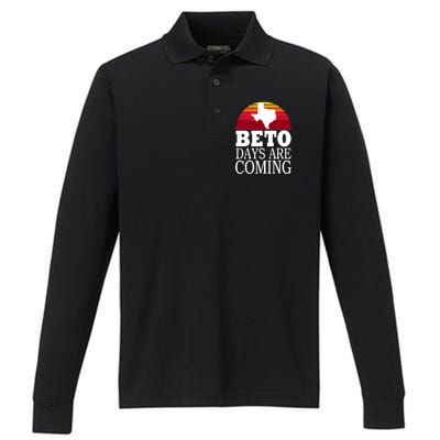 BETO Days Are Coming Performance Long Sleeve Polo