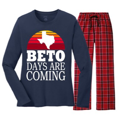 BETO Days Are Coming Women's Long Sleeve Flannel Pajama Set 