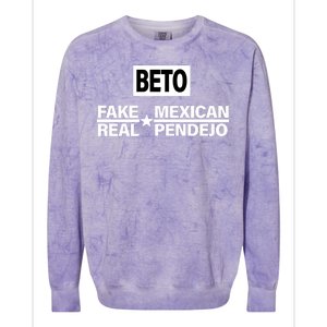 Beto Fake Mexican Real Pendejo Colorblast Crewneck Sweatshirt