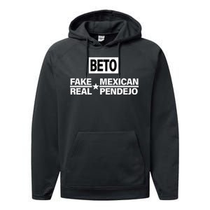 Beto Fake Mexican Real Pendejo Performance Fleece Hoodie