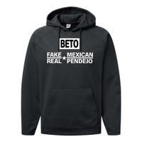 Beto Fake Mexican Real Pendejo Performance Fleece Hoodie