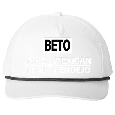 Beto Fake Mexican Real Pendejo Snapback Five-Panel Rope Hat