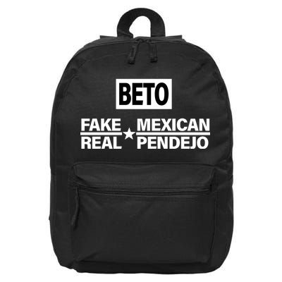 Beto Fake Mexican Real Pendejo 16 in Basic Backpack